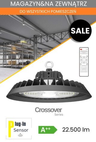 Ściemniana lampa LED typu highbay z czujnikiem i pilotem 150W/4000K