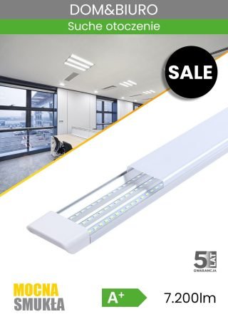 Smukła wszechstronna lampa LED o dużej mocy G2 1500mm 50W/4000K