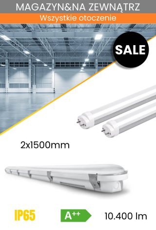 Wodoodporna obudowa oprawy do świetlówek LED IP65