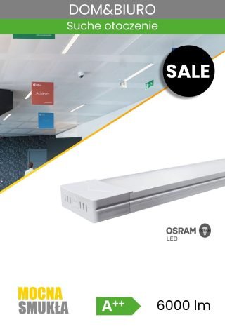 Smukła wszechstronna lampa LED o dużej mocy 1200mm G3 40W/4000K